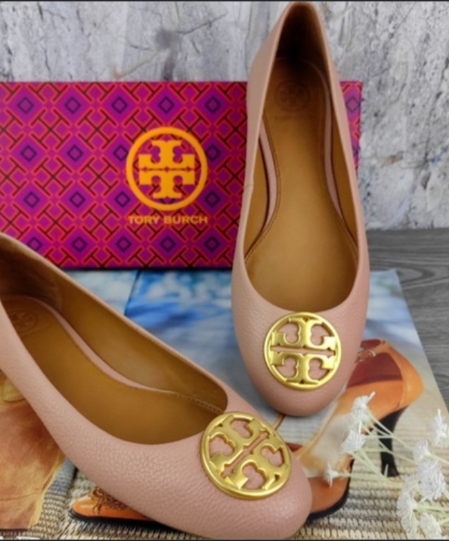 [S] TORY BURCH CHELSEA BALLET FLAT,ROYAL, 143666-200 (STB459)