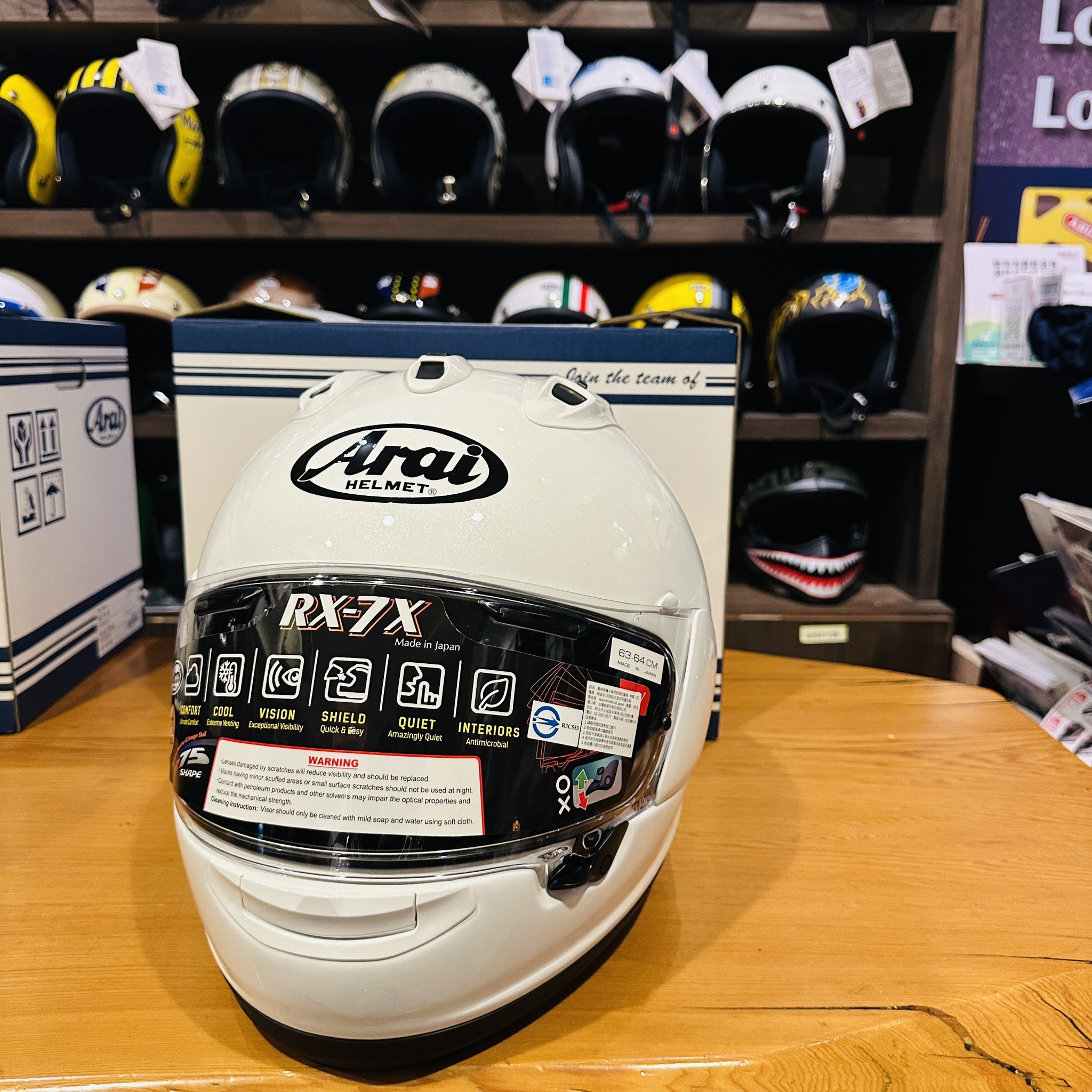 德芯騎士部品屋 ARAI RX-7X XO 素色 玻璃白 特規大頭圍 全罩式 公司貨
