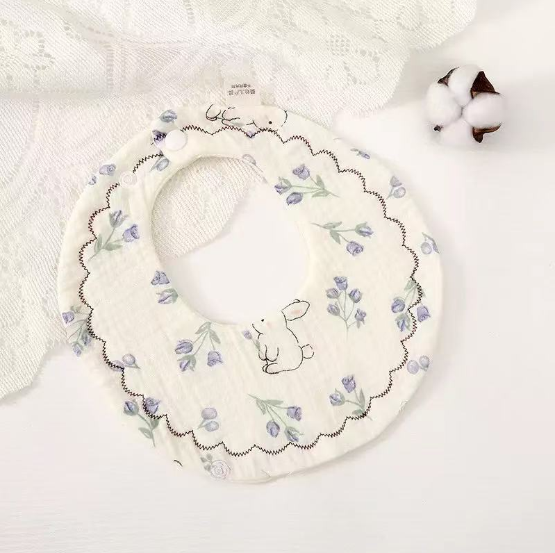 LCB03BI186BE 鬱金香兔紗質口水肩