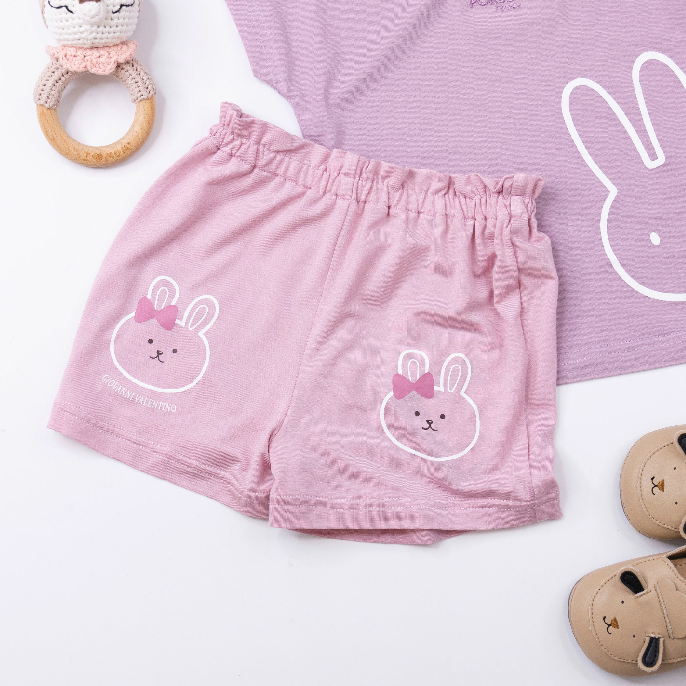 范侖鐵諾【32060】對稱蝴蝶結兔兔短褲＊二色