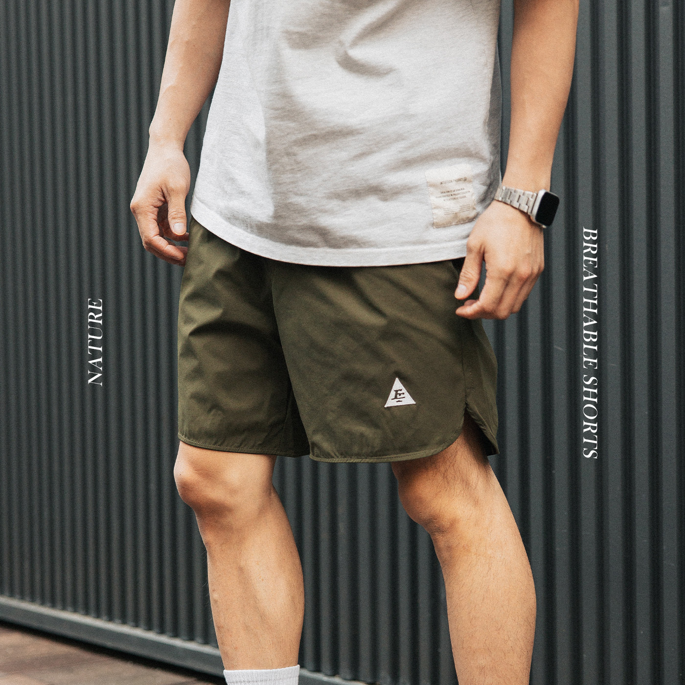 NATURE 速乾 透氣 膝上短褲