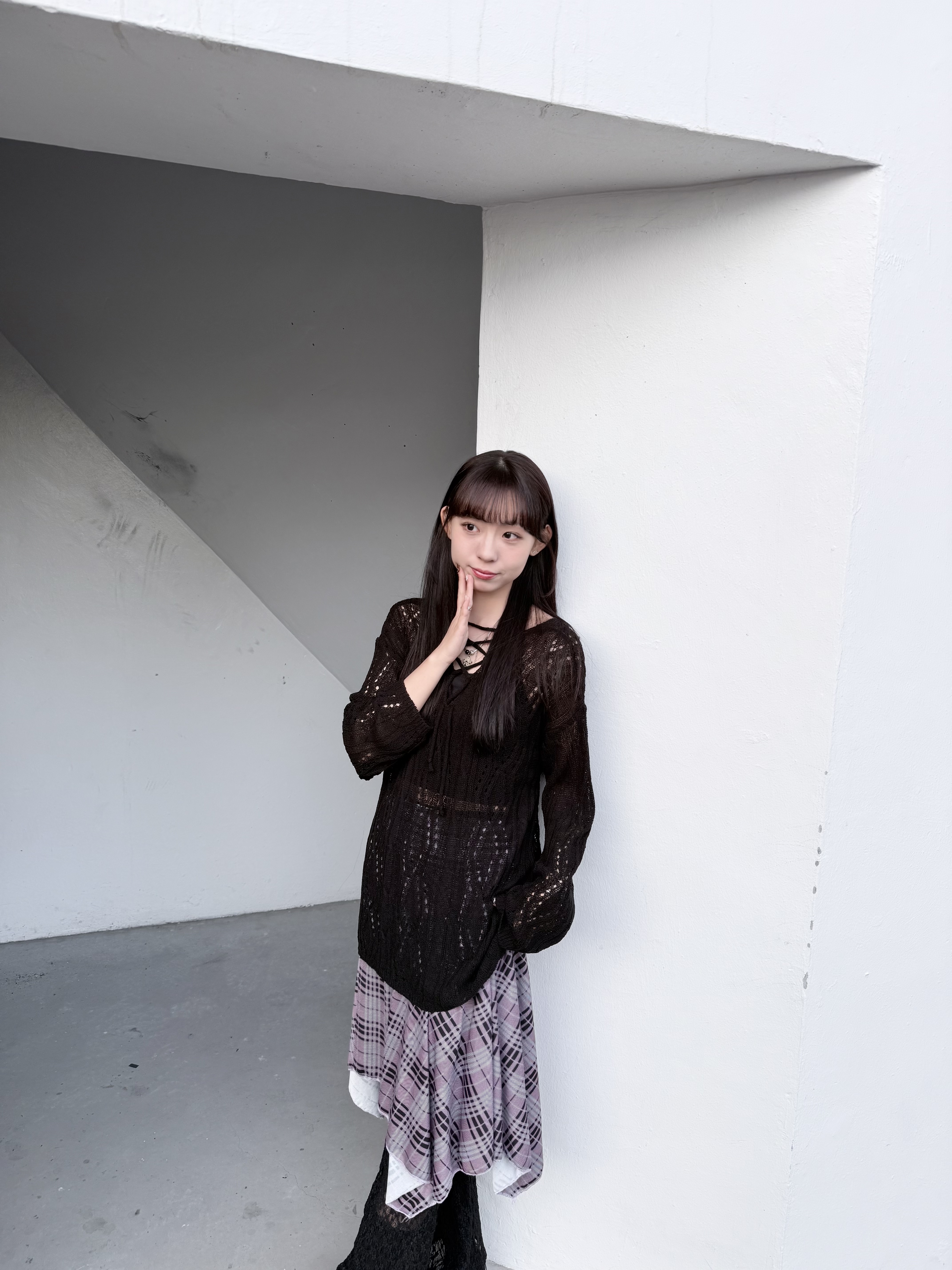 vintage感格仔不規則中裙