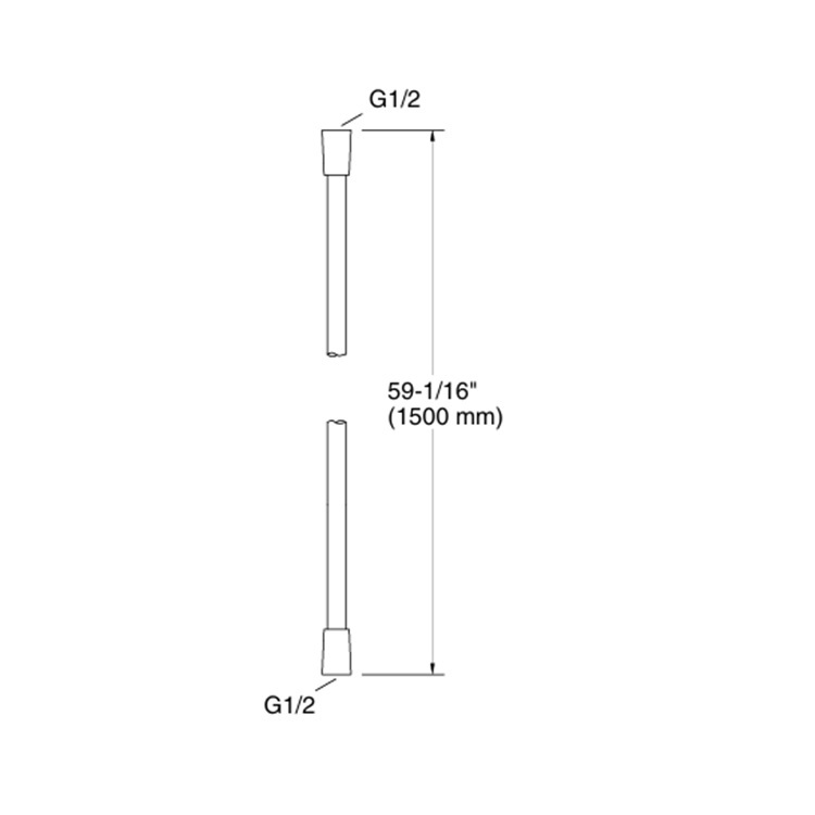 Kohler K-11628T-BL Shower Hose 1.5M