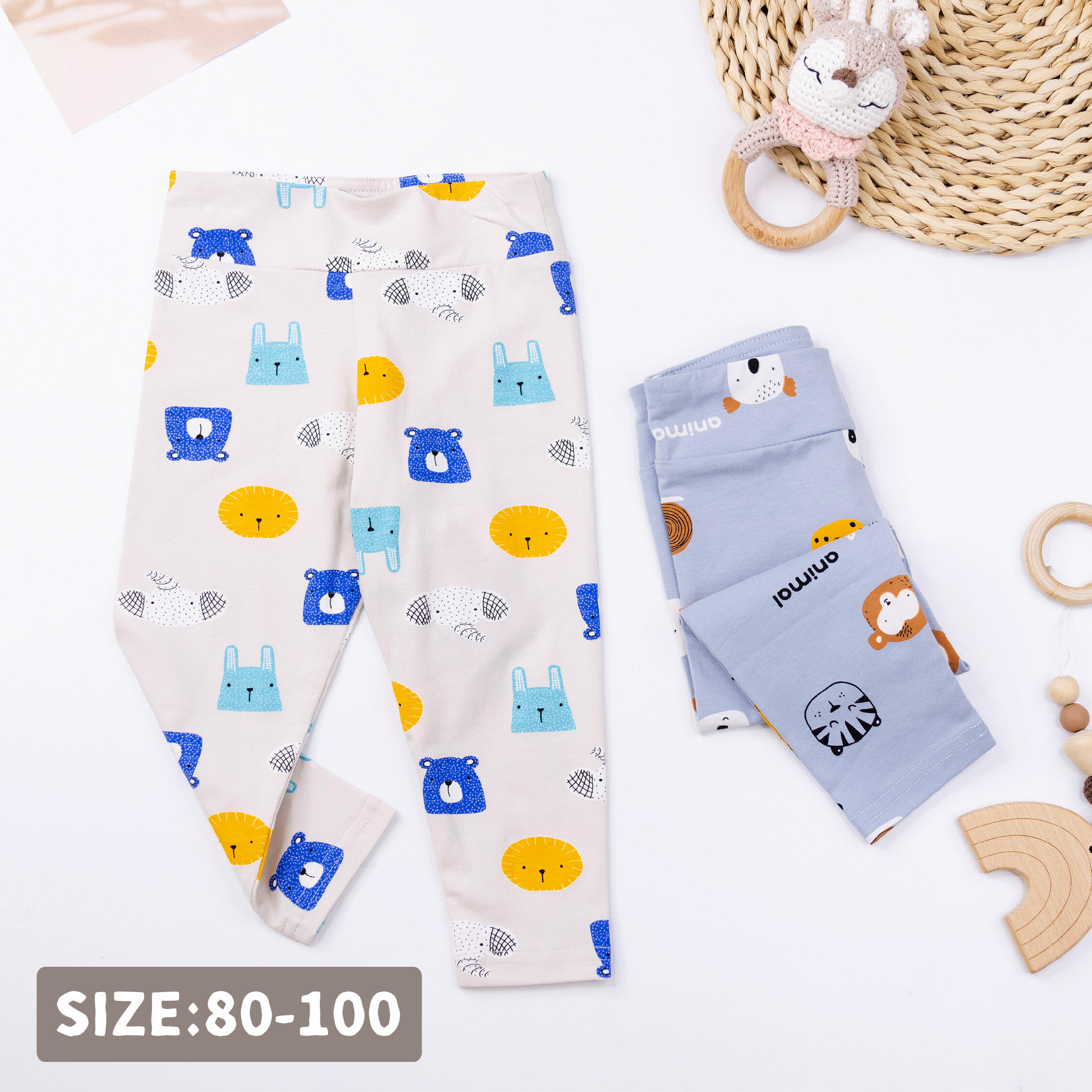 范侖鐵諾【32062】滿版童話森林動物長褲＊二色