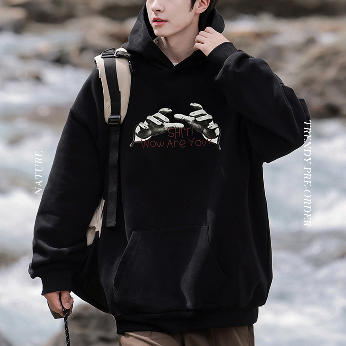 NATURE 美式高街手繪字母帽踢