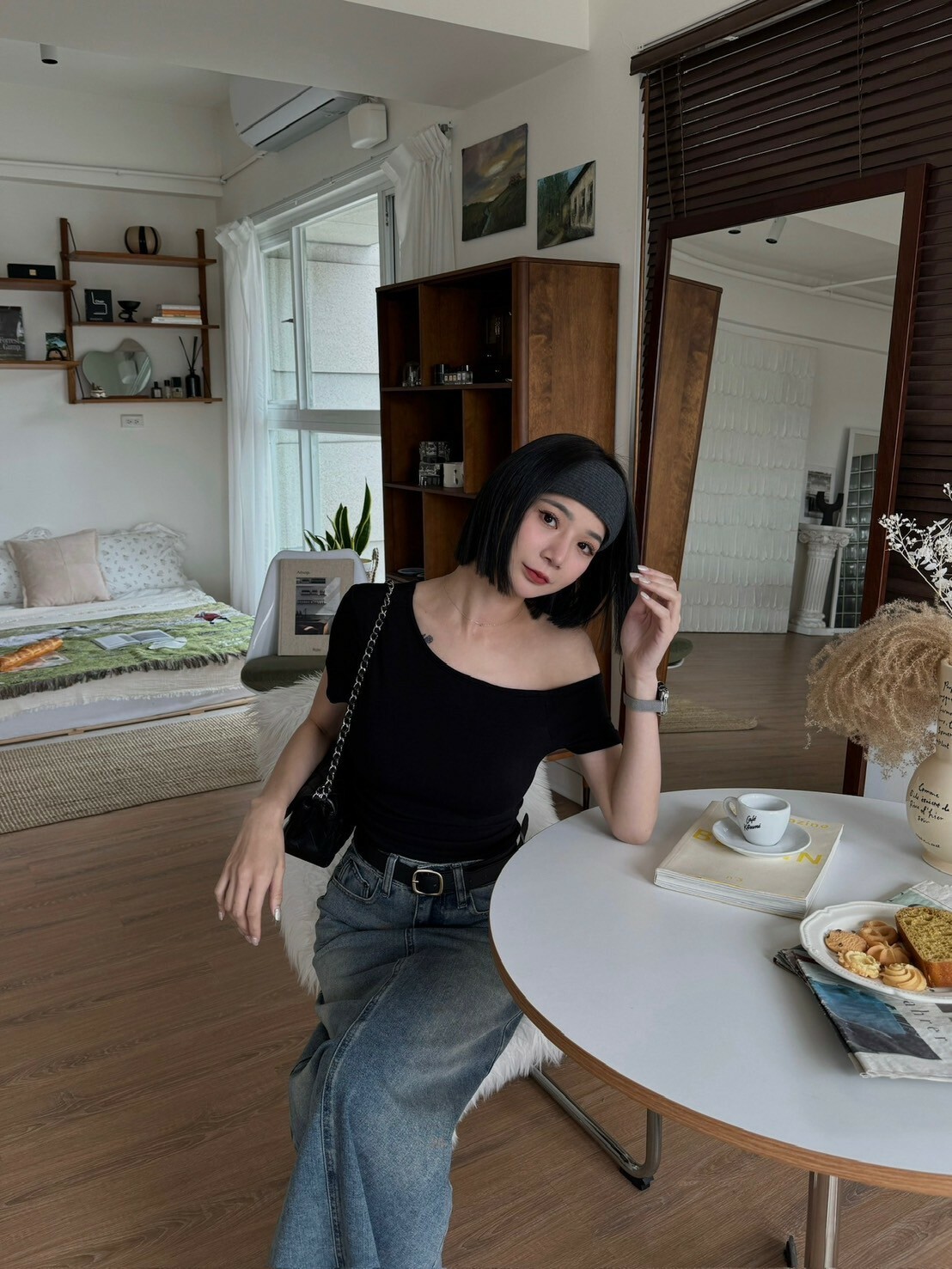 側抓皺斜肩BRATOP