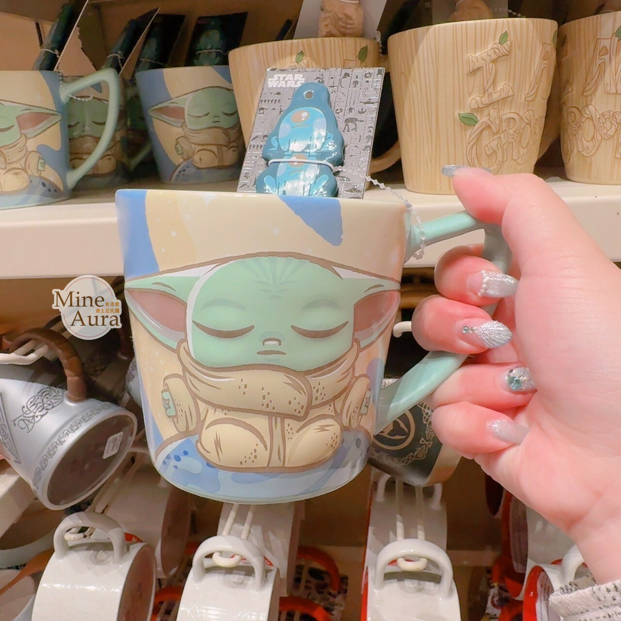 尤達 Yoda 造型 湯勺+馬克杯 組 湯勺架設計 水杯 湯杯 星際大戰 Star Wars -香港迪士尼樂園