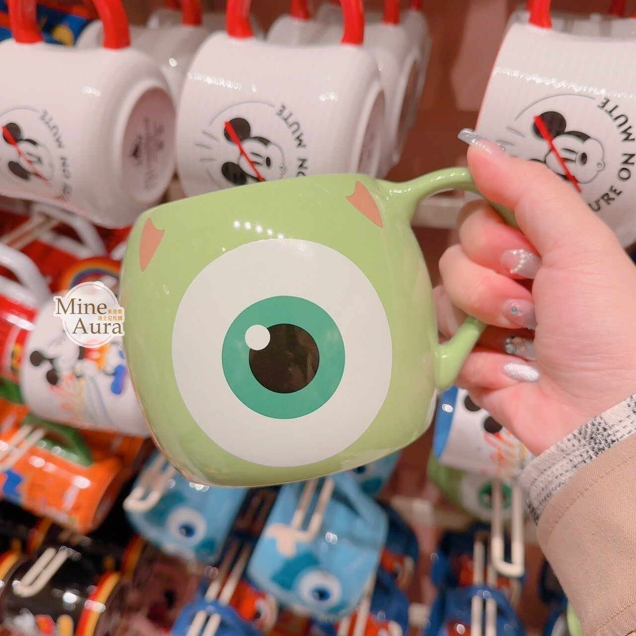 大眼仔 Mike Wazowski 大臉圖案 馬克杯 水杯 怪獸電力公司 Monsters, Inc. -香港迪士尼樂園