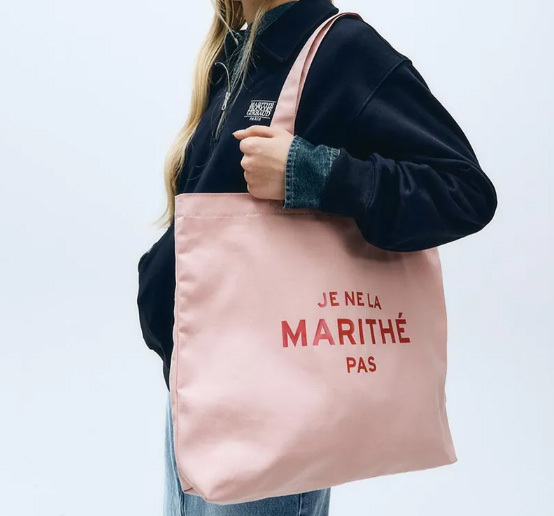 2025 春夏新款 韓國 Marithe Francois Girbaud MFG  JE NE LA  托特帆布包