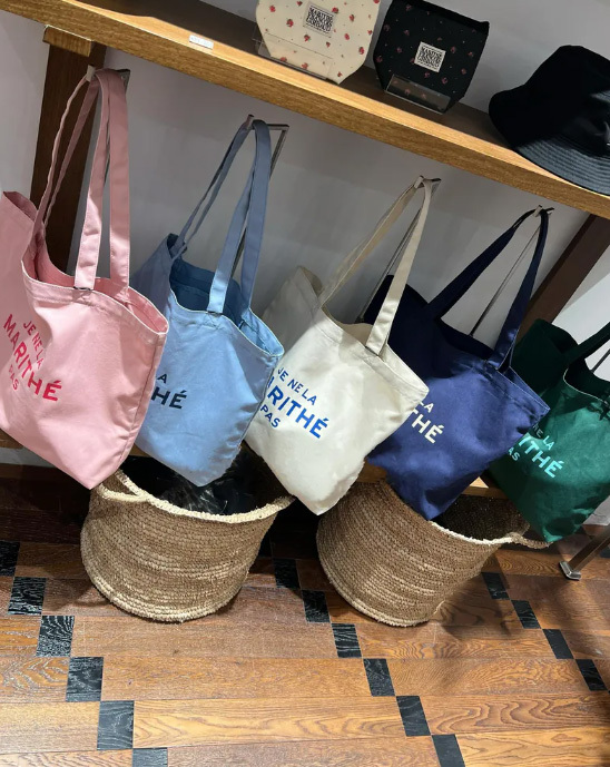 2025 春夏新款 韓國 Marithe Francois Girbaud MFG  JE NE LA  托特帆布包