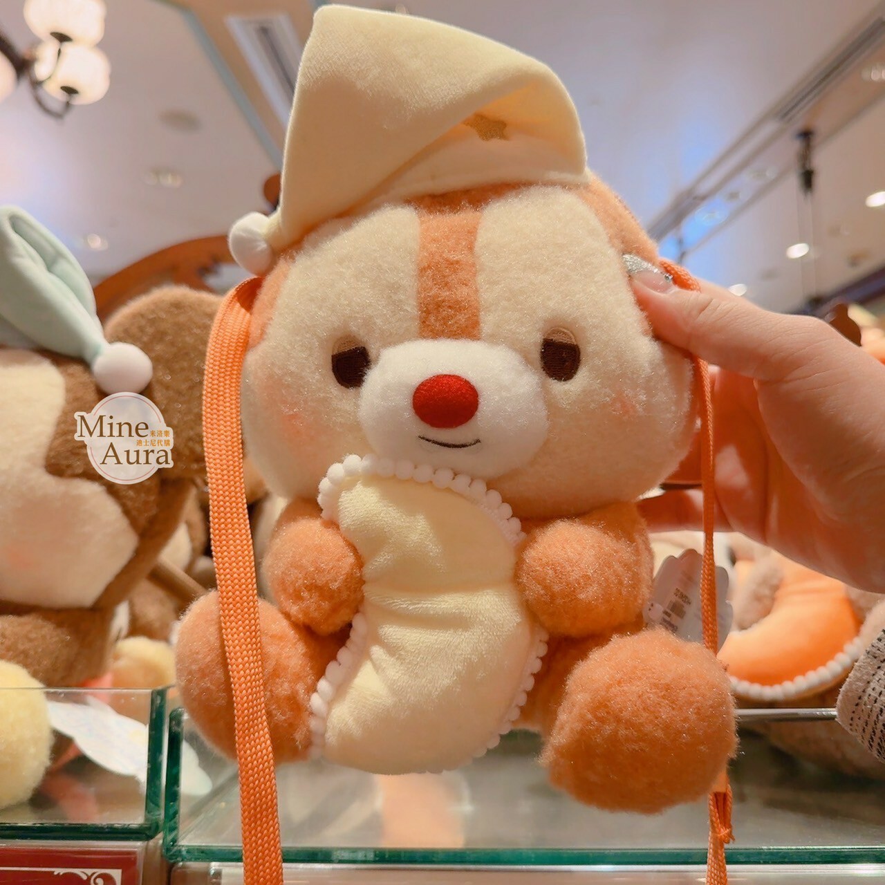 Dreamy Afternoon 系列 紅鼻 蒂蒂 Dale 絨毛 娃娃 造型 斜背 小包 奇奇蒂蒂 Chip 'n Dale -香港迪士尼樂園