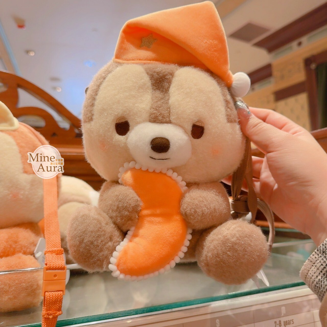 Dreamy Afternoon 系列 黑鼻 奇奇 Chip 絨毛 娃娃 造型 斜背 小包 奇奇蒂蒂 Chip 'n Dale -香港迪士尼樂園