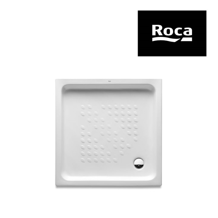 Roca Italia Square 3740HK000 + 914120 Vitreous china shower tray with waste