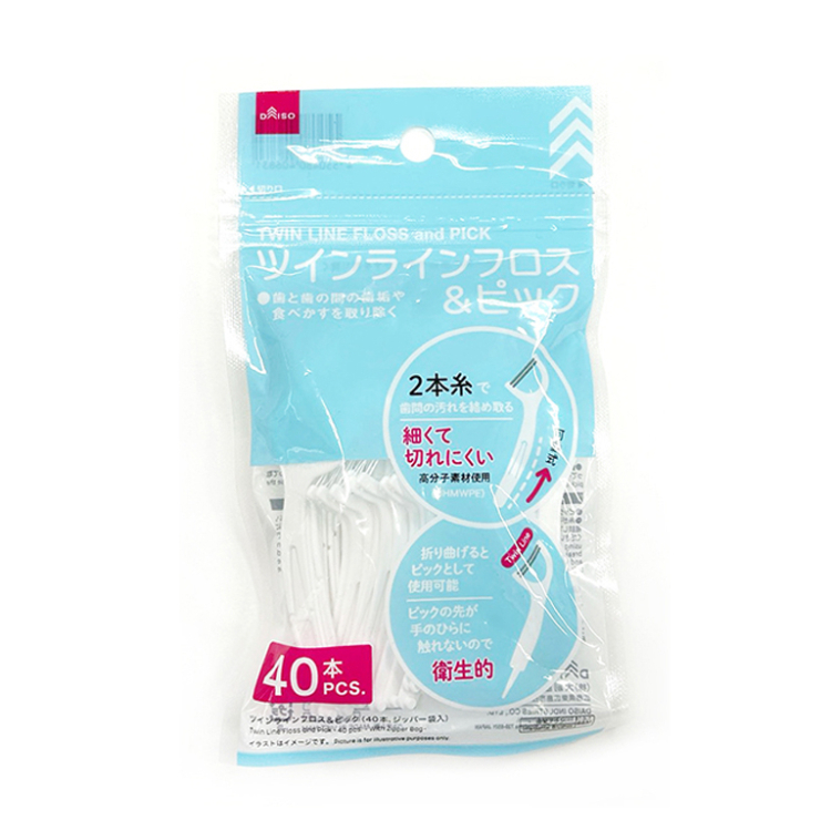 牙線棒/拉鍊袋裝 40入