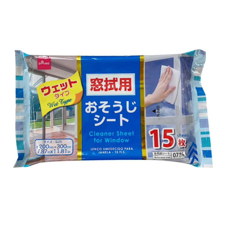 窗用清潔濕巾/15入