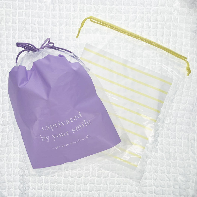 束口袋/紫、黃 37×45×10cm