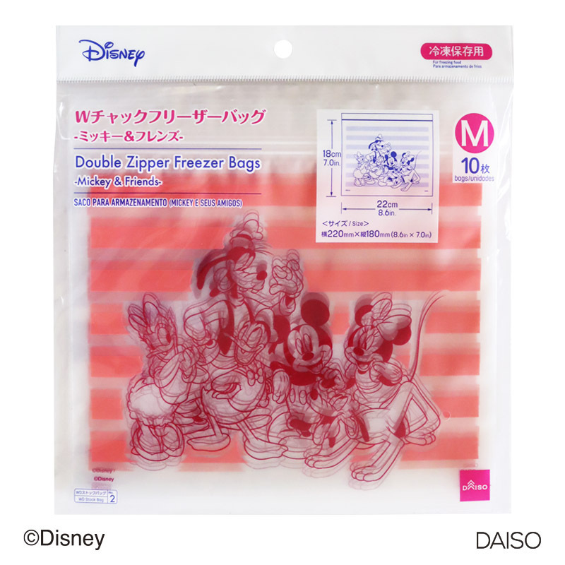 冷凍夾鏈袋/迪士尼 M 10入 22×18cm