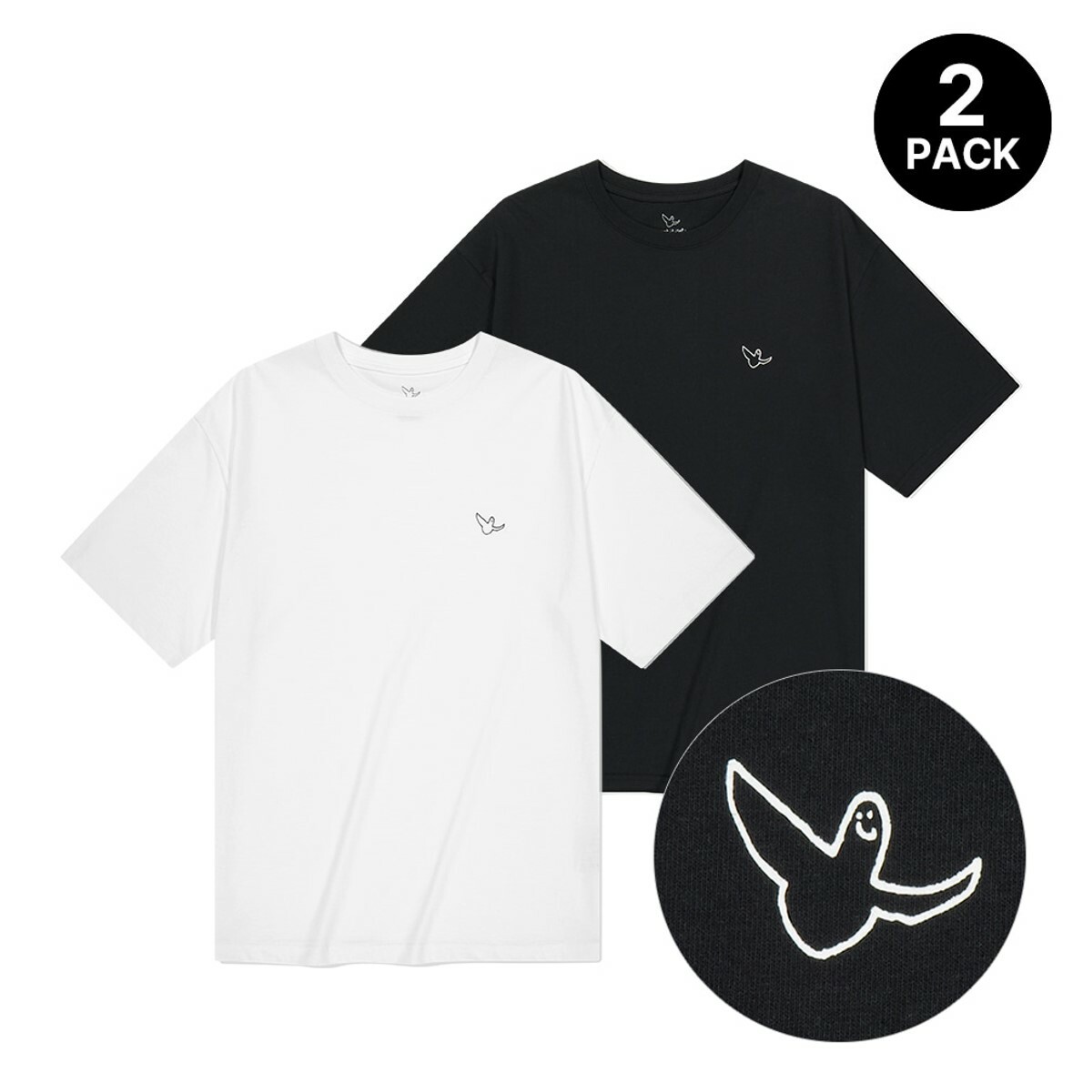 【韓國預購】AK032104 小飛人純色短袖上衣 (2件裝)