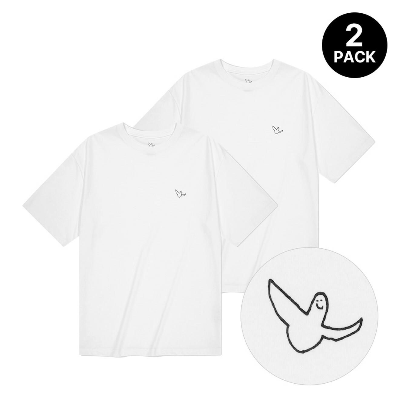 【韓國預購】AK032104 小飛人純色短袖上衣 (2件裝)