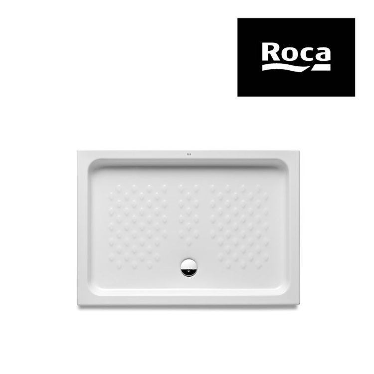 Roca Italia Rectangular 3740HR000 + 914120 Vitreous china shower tray with waste