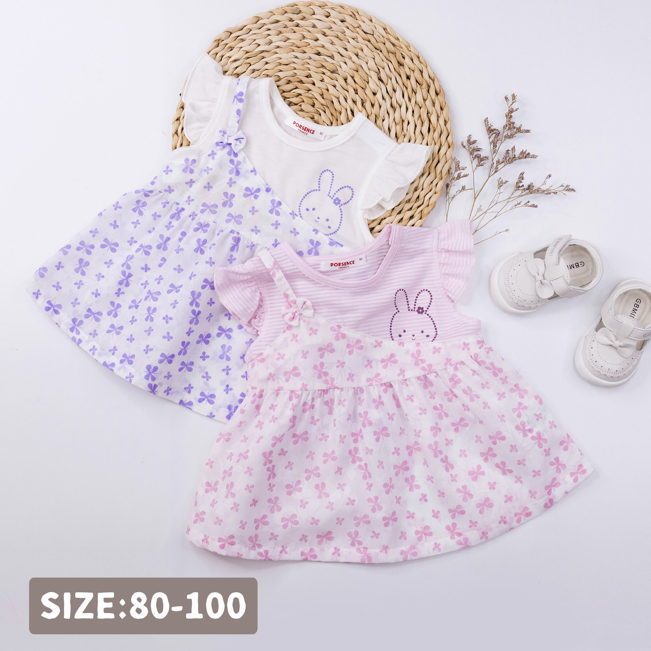 波紳士【12041】兔兔浪漫花園假兩件上衣＊二色