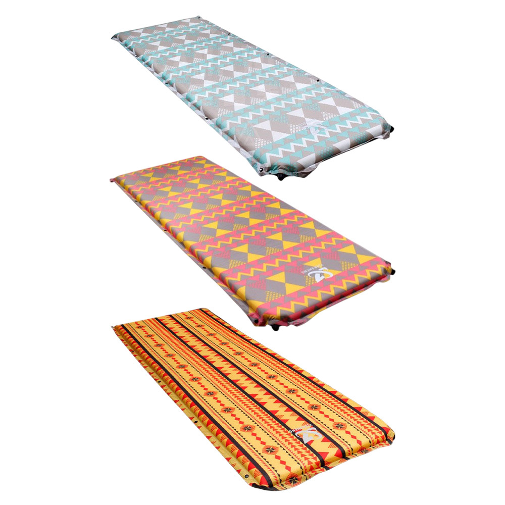 TPU民族風自動充氣床墊 單人/雙人