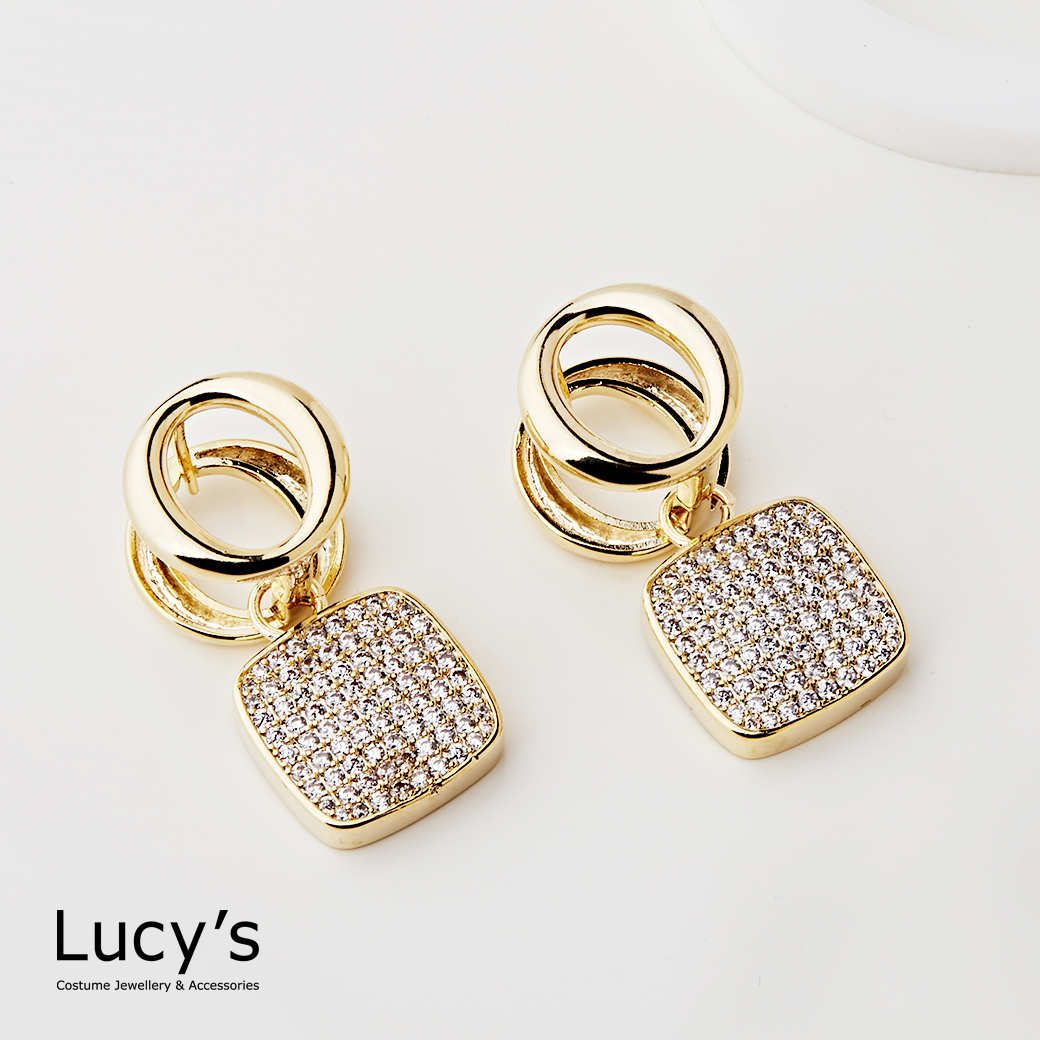 幾何相映 易扣耳環 (二色) (121057/121058)