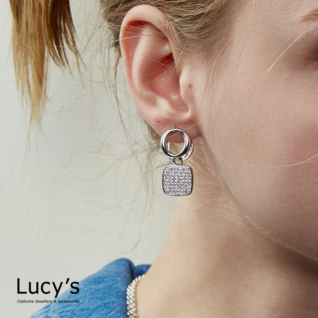 幾何相映 易扣耳環 (二色) (121057/121058)