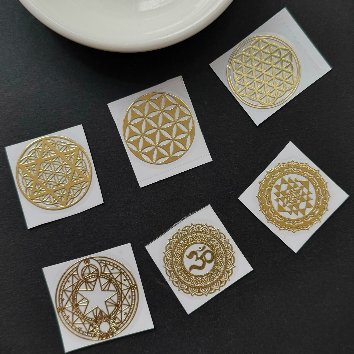 [原石] 靈性圖騰 浮雕貼紙 生命之花、嗡、斯里壇城