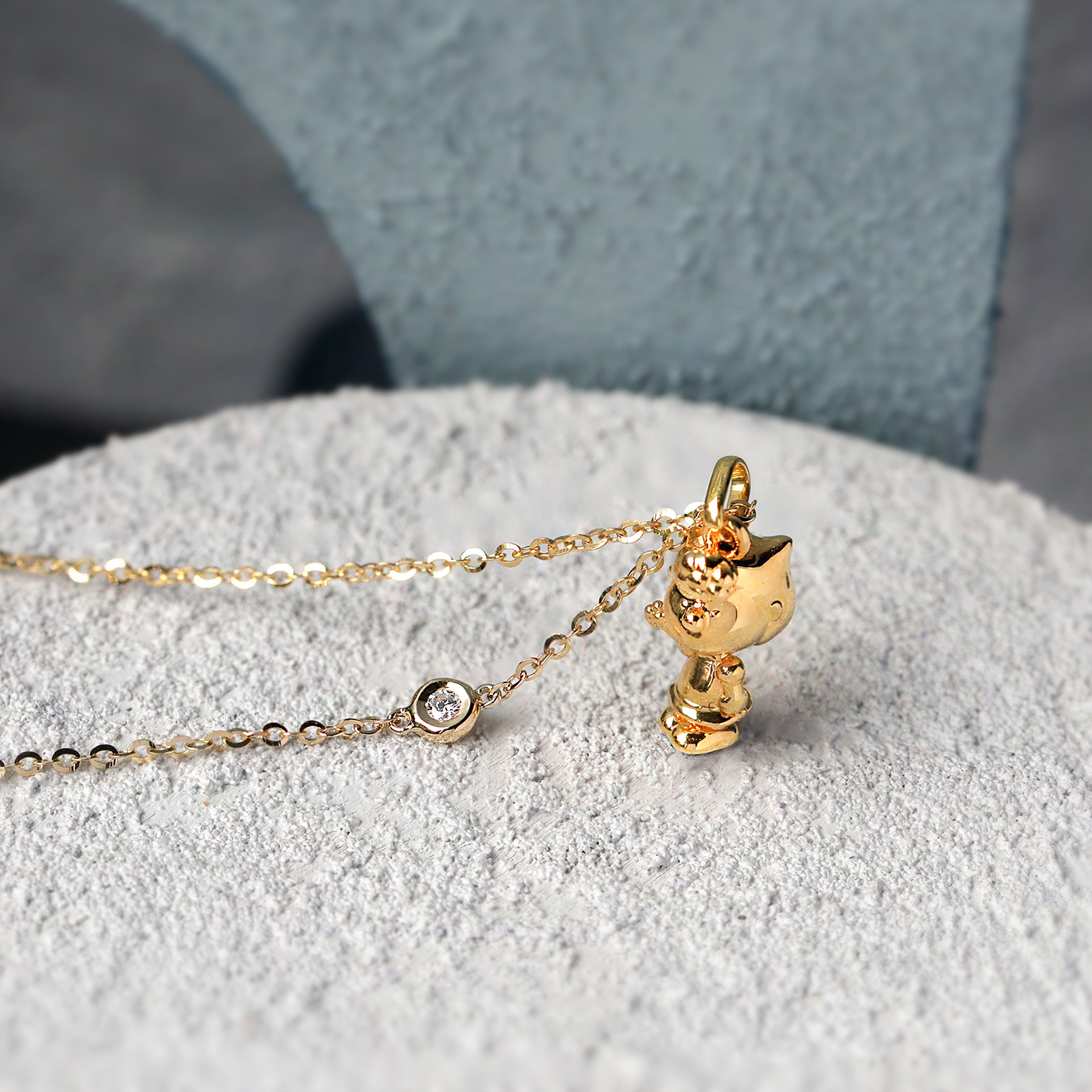 SNOOPY｜俏皮之心 — 3分鑽石項鍊