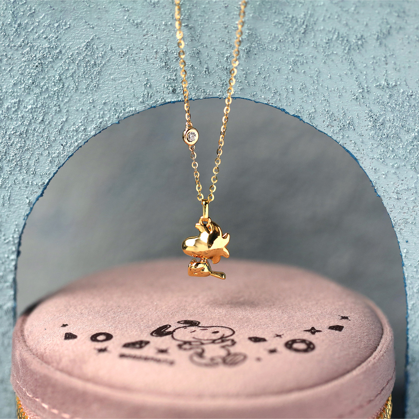 SNOOPY｜金色低語 — 3分鑽石項鍊