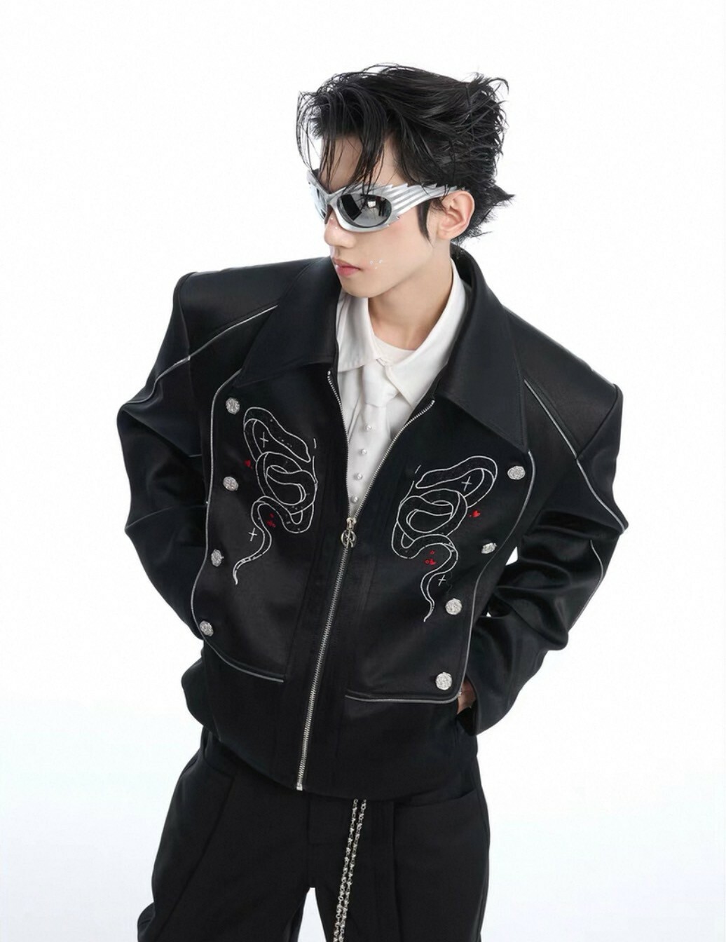 ARGUE 蛇鱗 刺繡 亮片 #外套