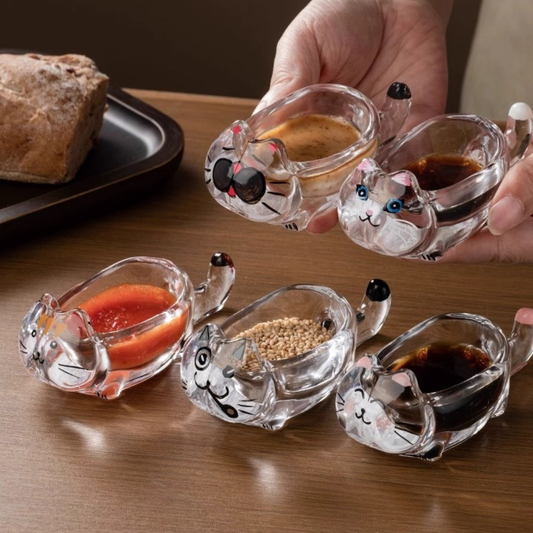 貓咪水晶醬料碟