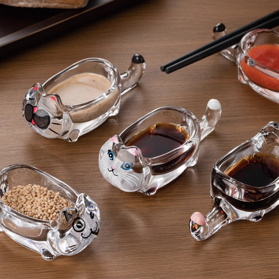 貓咪水晶醬料碟