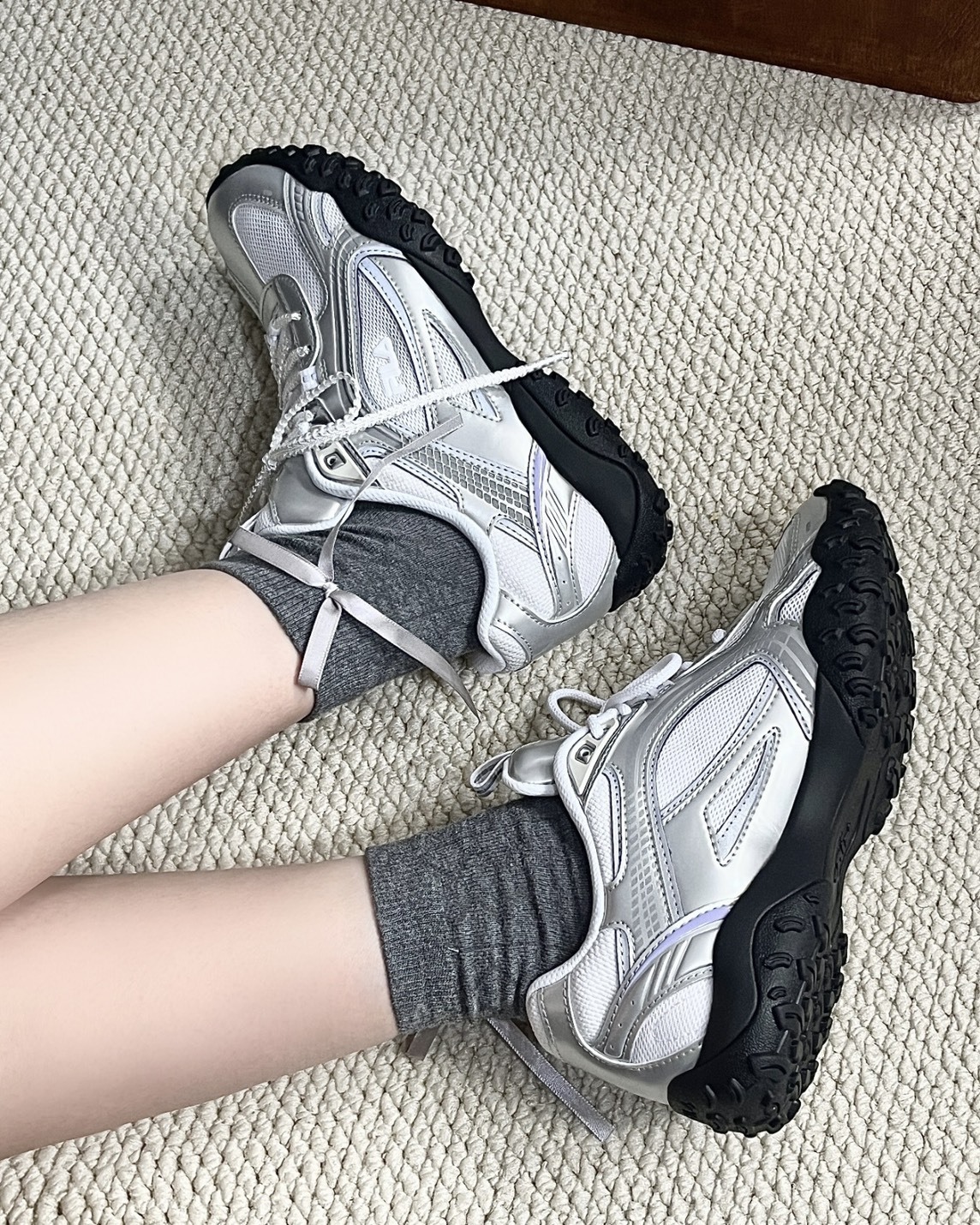 【預購】FILA 時尚百搭 芭蕾鞋 銀器灰 F12W432106FSW