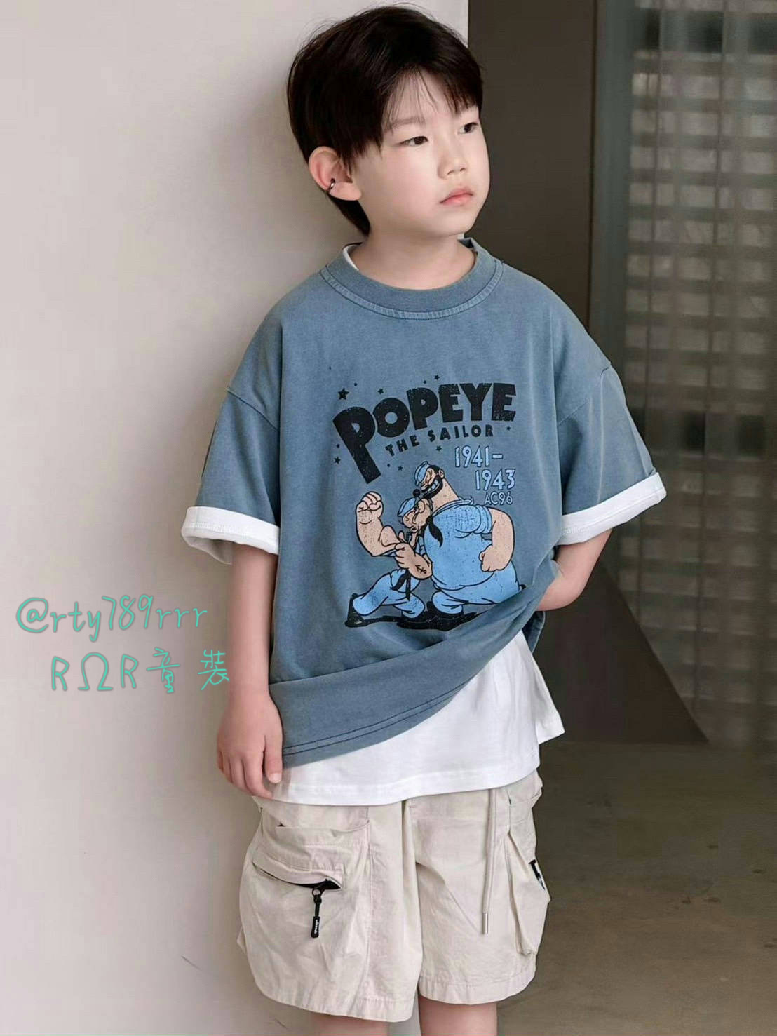 大力水手寬鬆短T