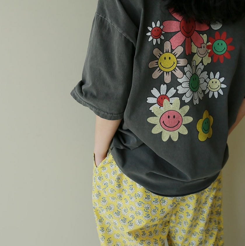 ᴴᴼᵀ ▸▸店長推薦◃◃ 春夏新款/小花美式水洗長版上衣 MANIFEST正韓🇰🇷