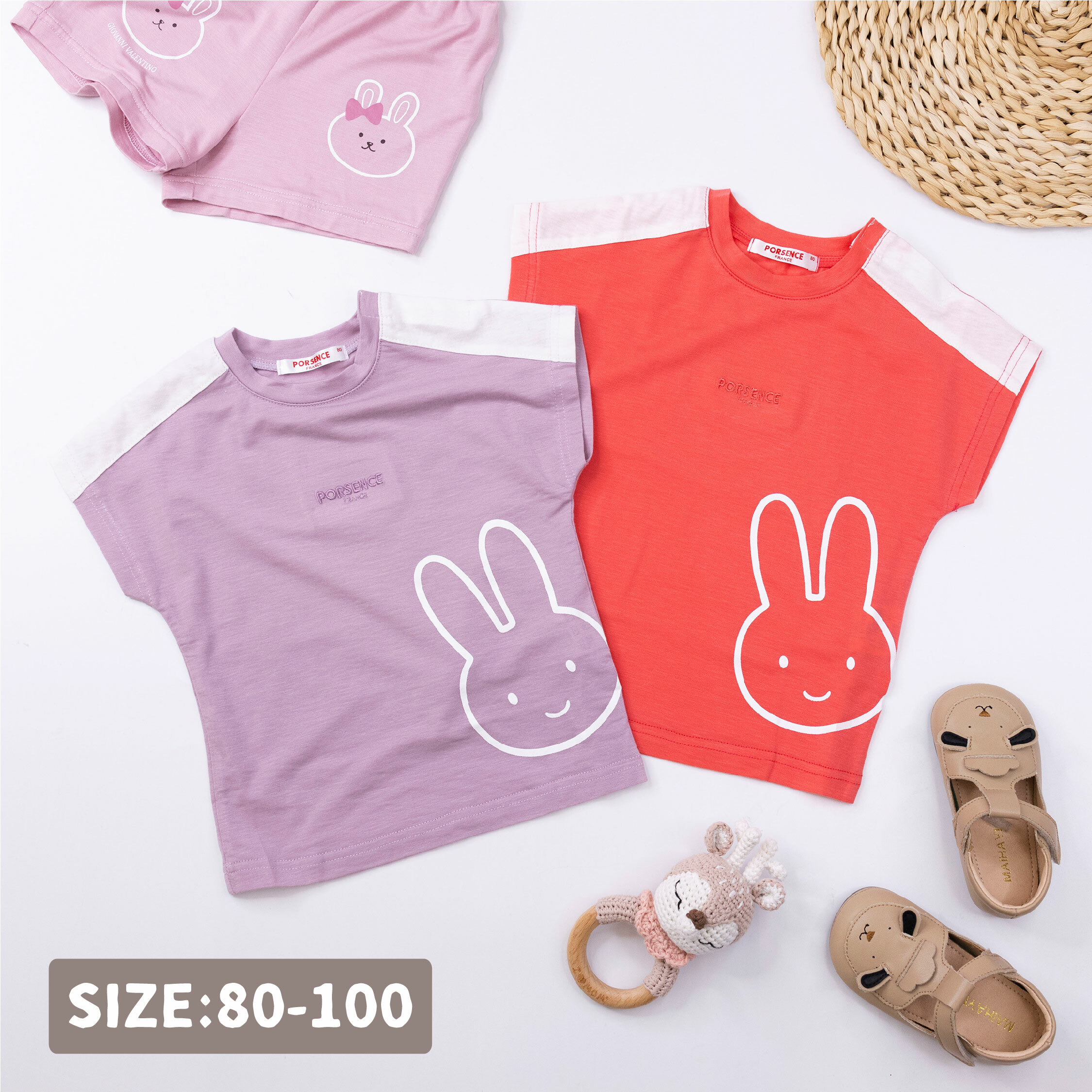 波紳士【12043】可愛大頭兔兔天絲上衣＊二色