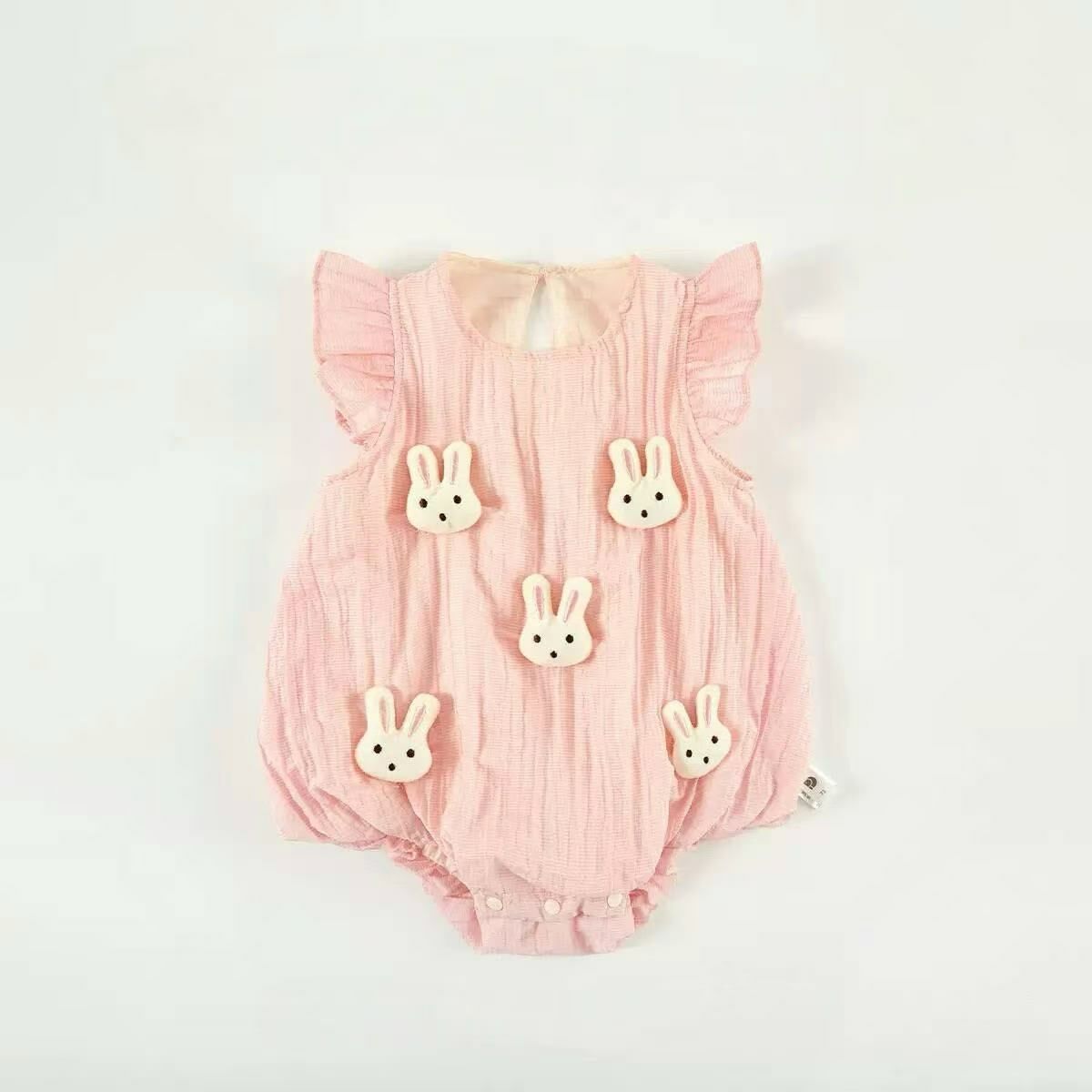 LCB03OP194PK 粉色萌兔飛袖包屁