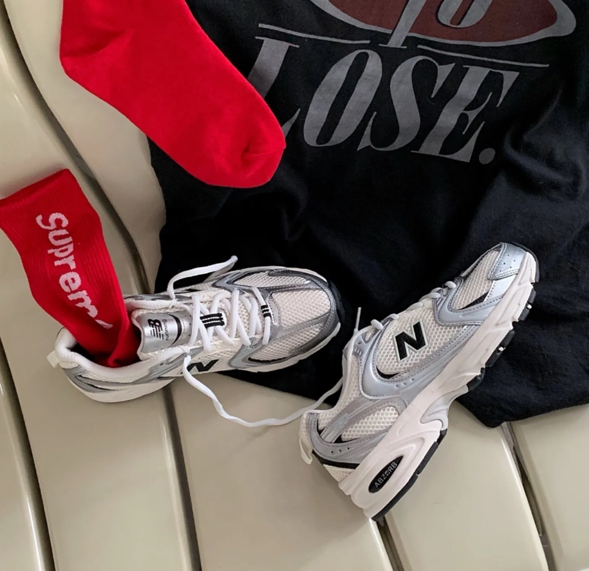 New Balance NB 530 奶油銀黑 米白色 黑色 復古 慢跑鞋 老爹鞋 MR530GMT/預購