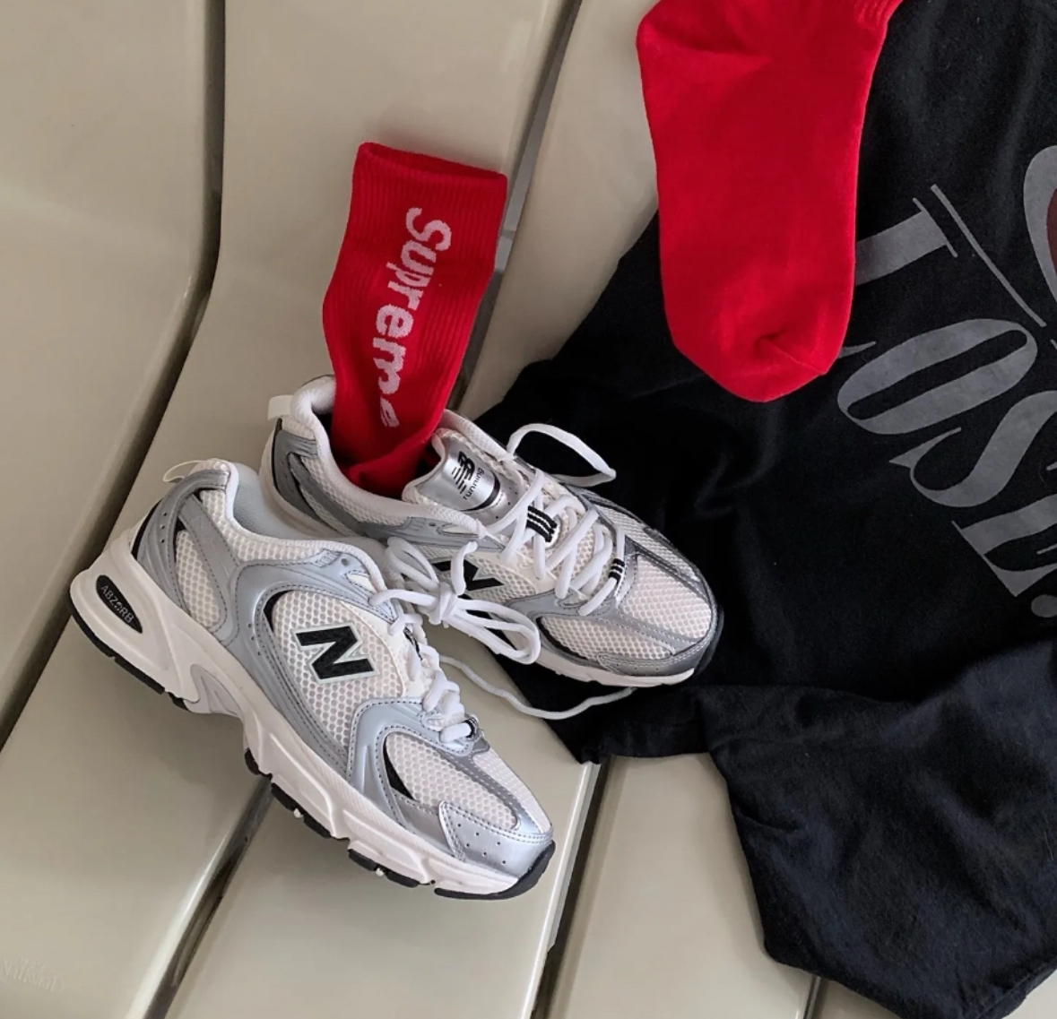 New Balance NB 530 奶油銀黑 米白色 黑色 復古 慢跑鞋 老爹鞋 MR530GMT/預購