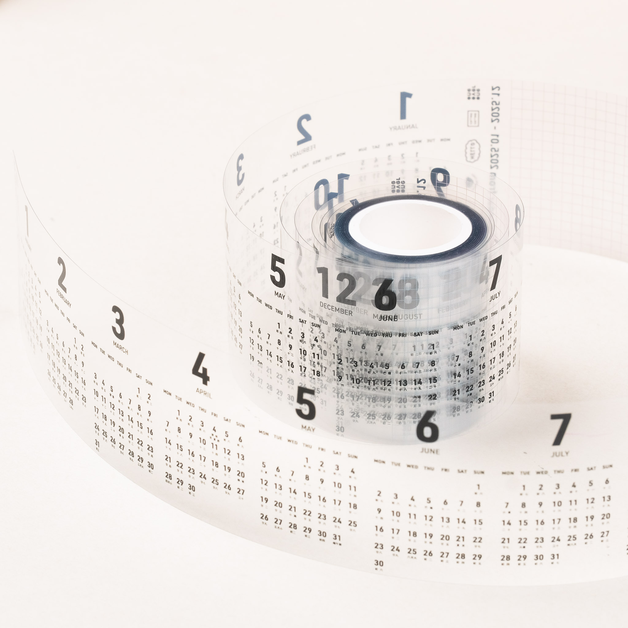 虛擲時光 2025 PET膠帶 (亮面/帶離型紙) ｜一分之一工作室 台灣