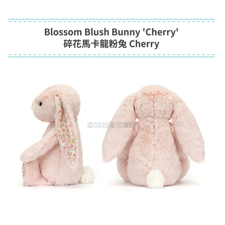 【樂森藥局】JELLYCAT 碎花馬卡龍粉兔 51cm Bashful Blush Bunny
