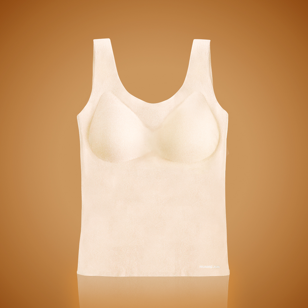倍暖絨BRA背心-杏色