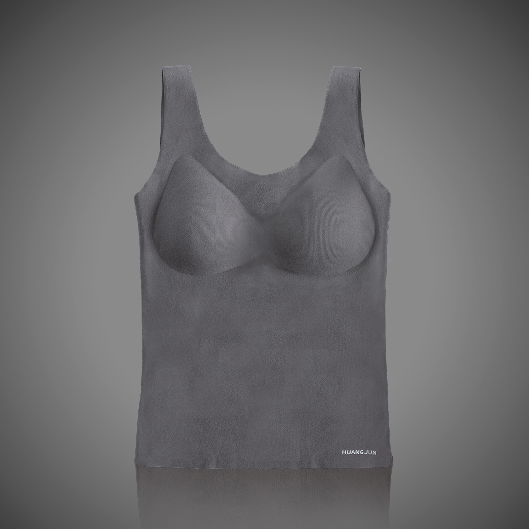 倍暖絨BRA背心-深灰