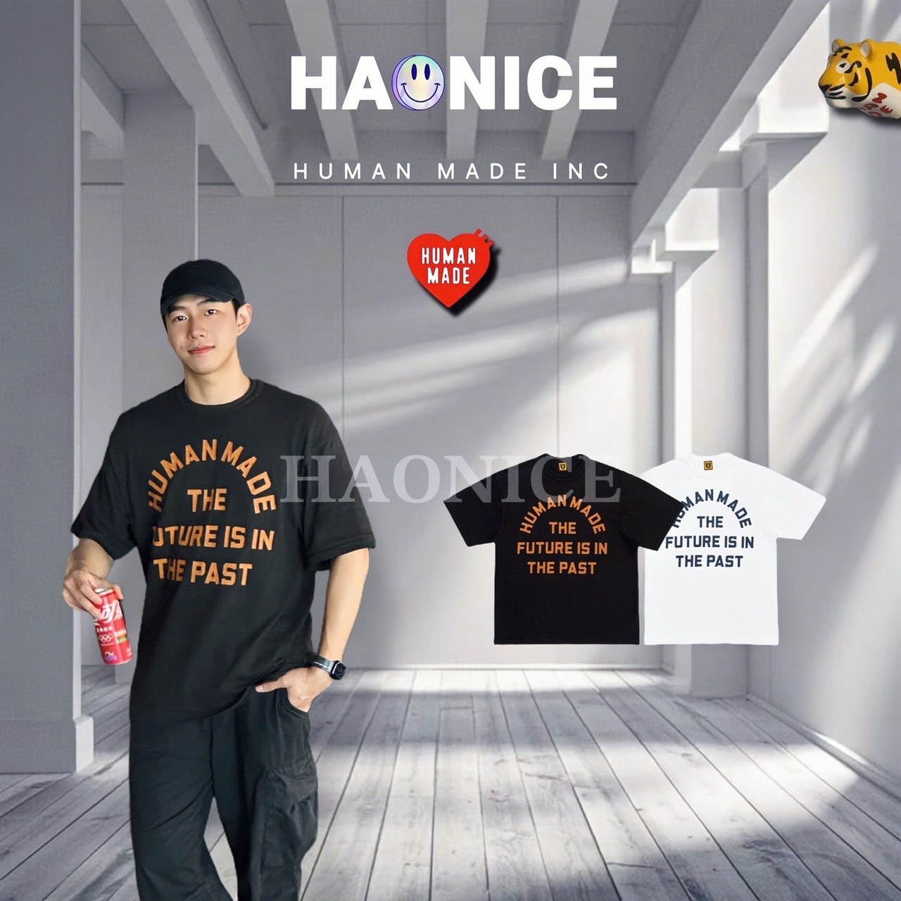 【NICE 歐美日韓代購】24SS HUMAN MADE 夏季新款🔥日本限定 經典字母logo撞色標語短袖 短T 破壞