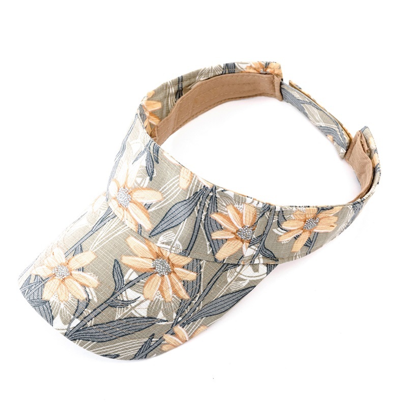 花卉圖騰空頂帽  五色