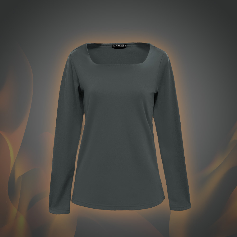 【方領】速暖絨保暖衣3.0-鐵灰