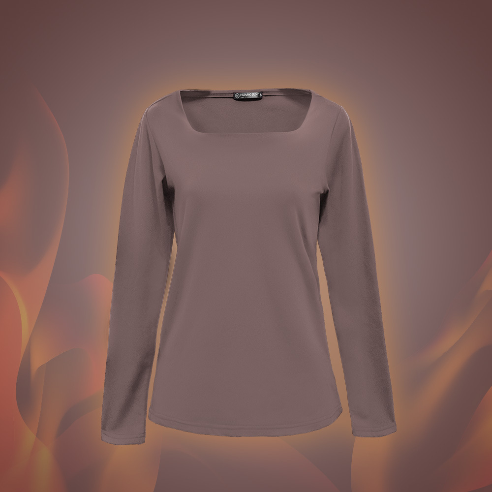 【方領】速暖絨保暖衣3.0-藕紫