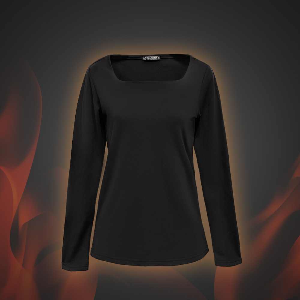 【方領】速暖絨保暖衣3.0-黑色